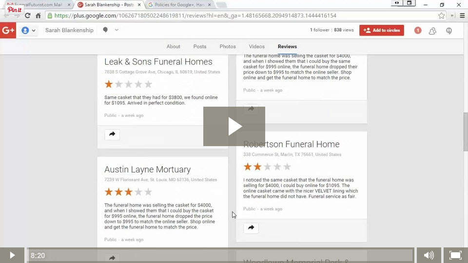 Online Casket Retailer Spamming Funeral Homes with Negative Reviews