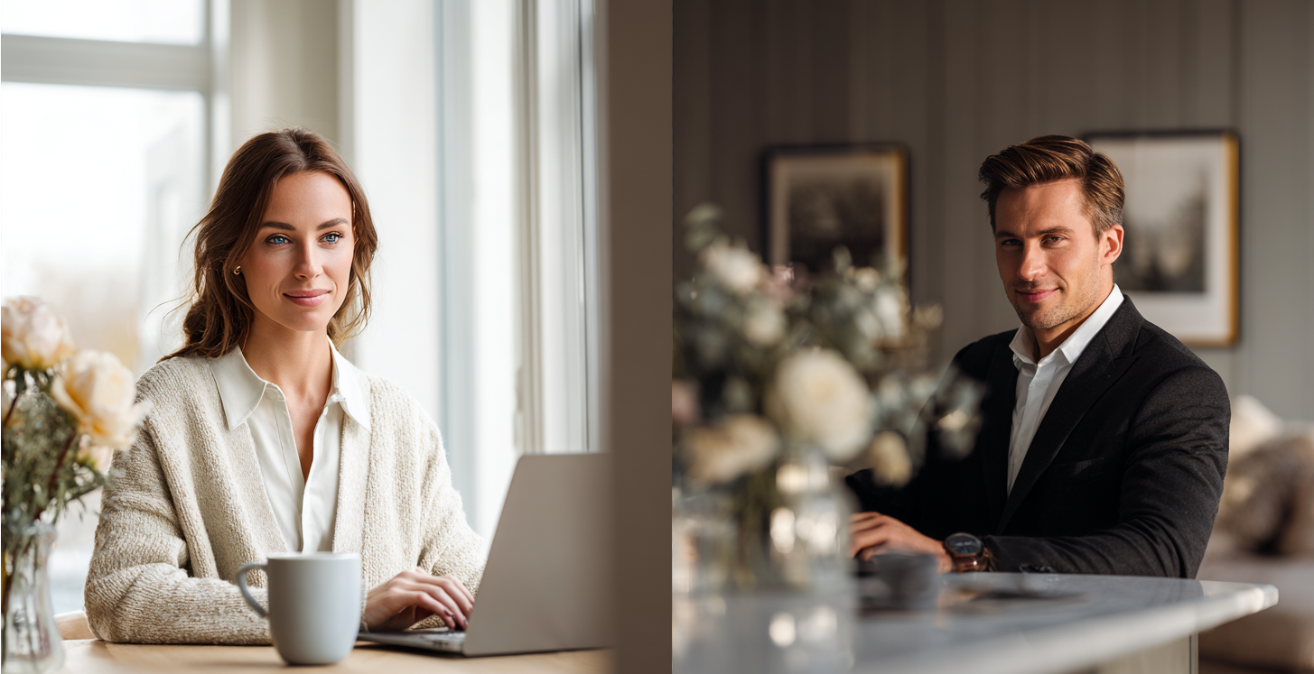 Funeral executive working from home